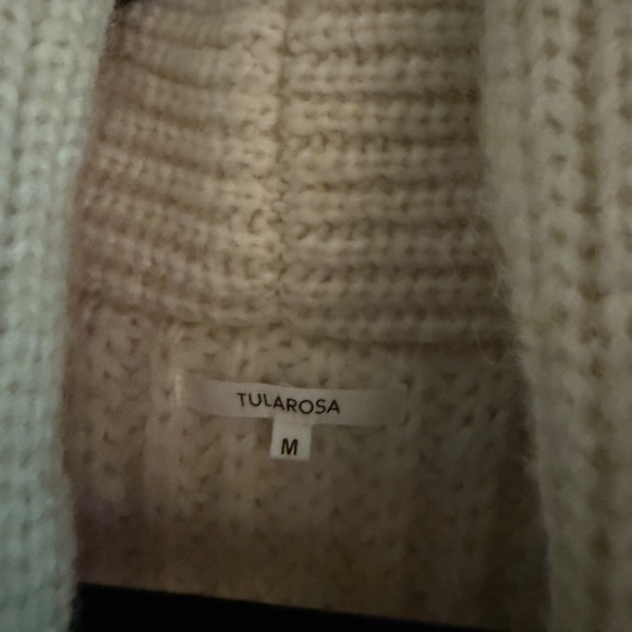 Tularosa 'Malena' White Acrylic Chunky Fairisle Cardigan Size M - Picture 3 of 3